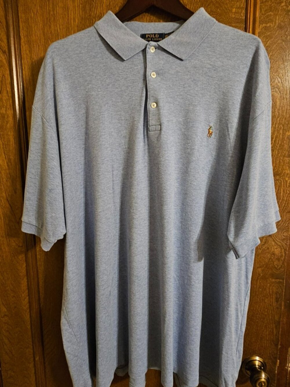 Ralph Lauren Soft Cotton Polo Shirt - Light Blue - 3XLT